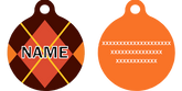 Argyle Fall HD Dog ID Tag